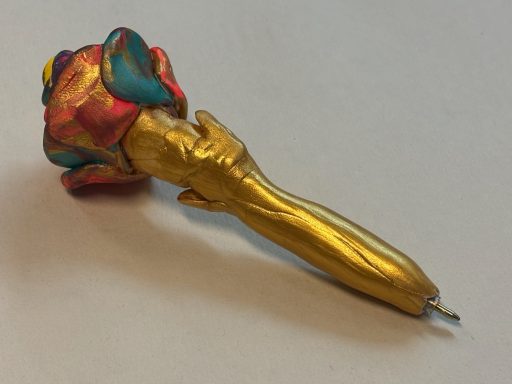 Floral Clay Pen